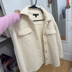 Banana Republic Cream Teddy Jacket
